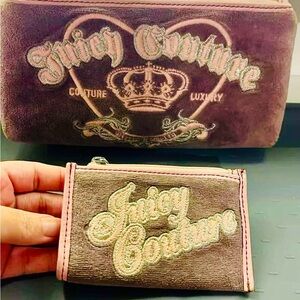 Vintage Juicy Couture Makeup Case With Matching Wallet
